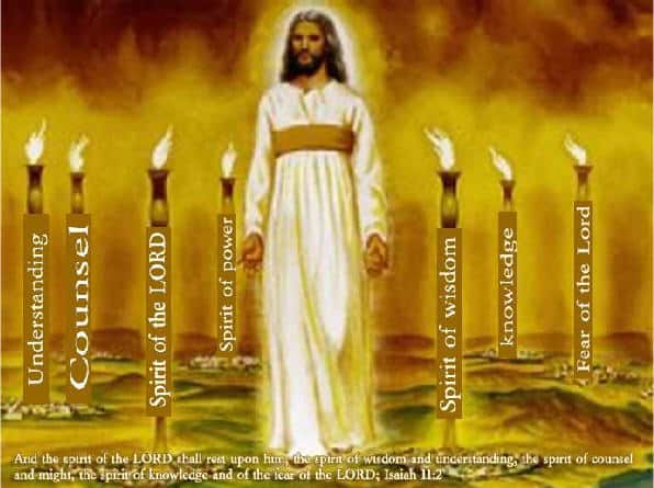 Each is a characteristic of G-d. Jesus was given all seven of the lamps he was light of the world.